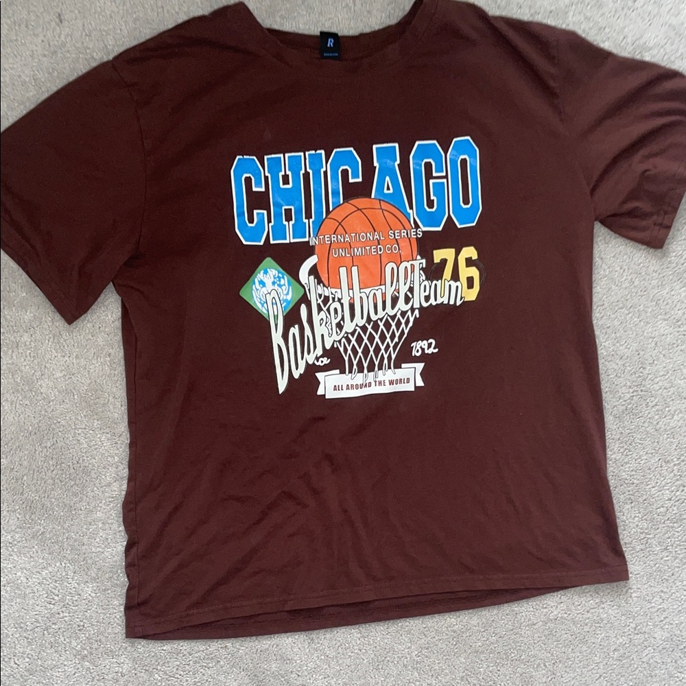 Brown graphic T-shirt